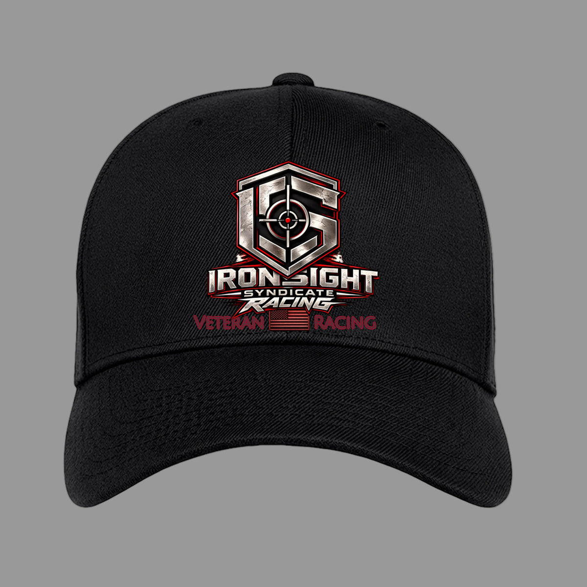 Ironsight Syndicate Racing Flex Fit Hat - Black | Ironsight Syndicate