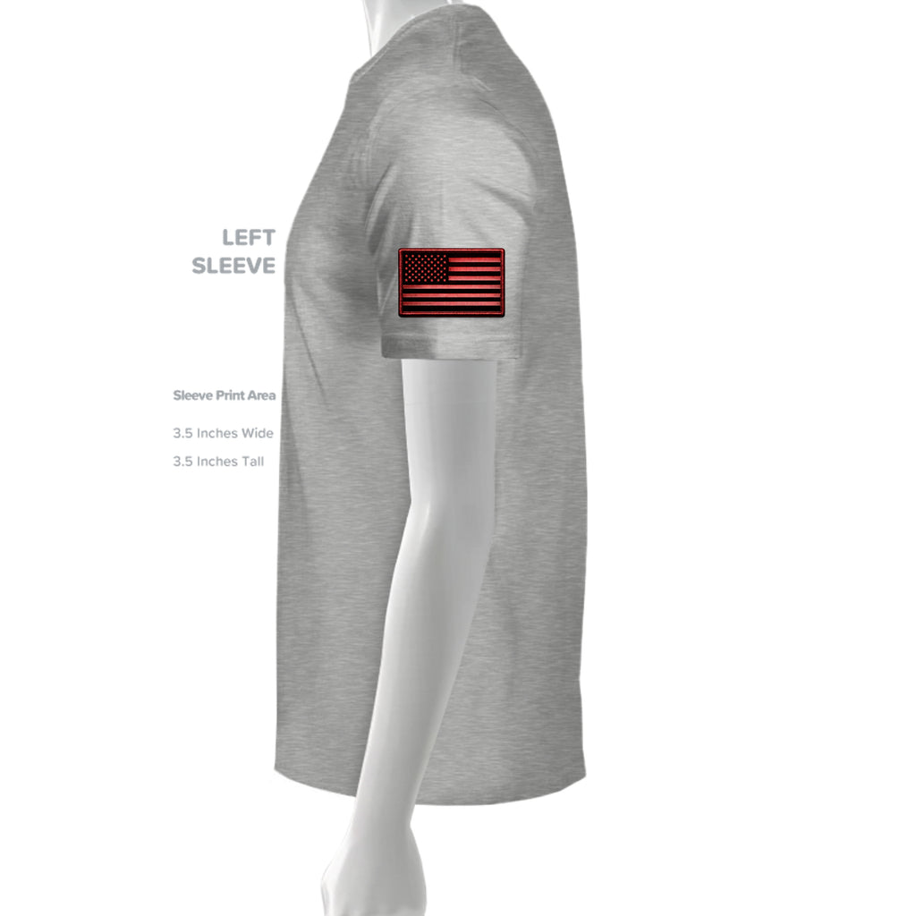Ironsight Syndicate Racing T-Shirt - Ash (Left Sleeve) | Ironsight Syndicate