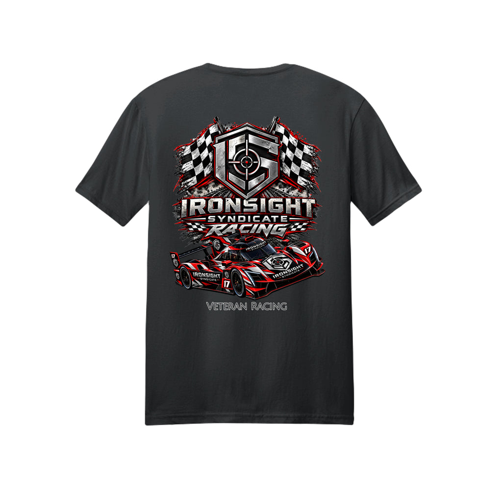 Ironsight Syndicate Racing T-Shirt - Black (Back) | Ironsight Syndicate