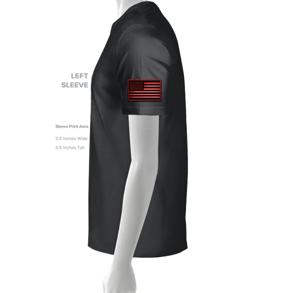 Ironsight Syndicate Racing T-Shirt - Black (Left Sleeve) | Ironsight Syndicate