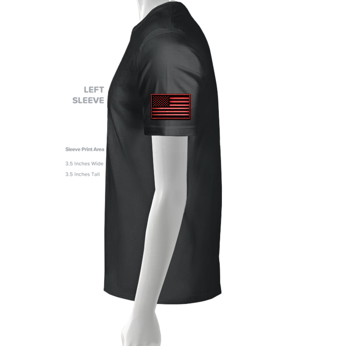 Ironsight Syndicate Racing T-Shirt - Black (Left Sleeve) | Ironsight Syndicate