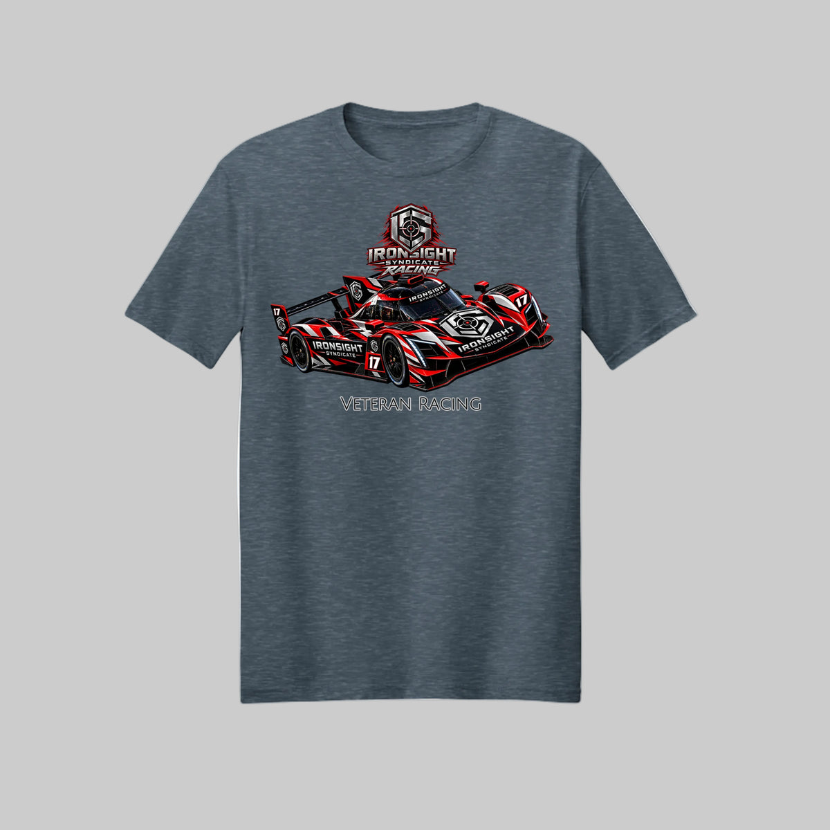 Ironsight Syndicate Racing T-Shirt - Dark Heather | Ironsight Syndicate