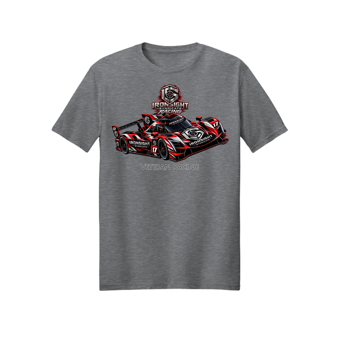 Ironsight Syndicate Racing T-Shirt - Graphite Heather | Ironsight Syndicate