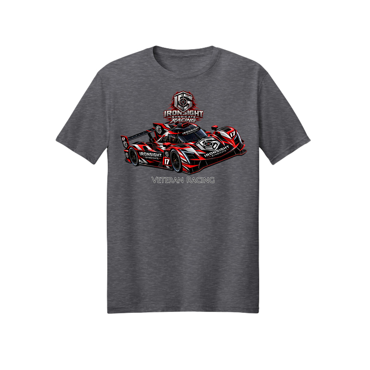 Ironsight Syndicate Racing T-Shirt - Heather Dark Grey | Ironsight Syndicate
