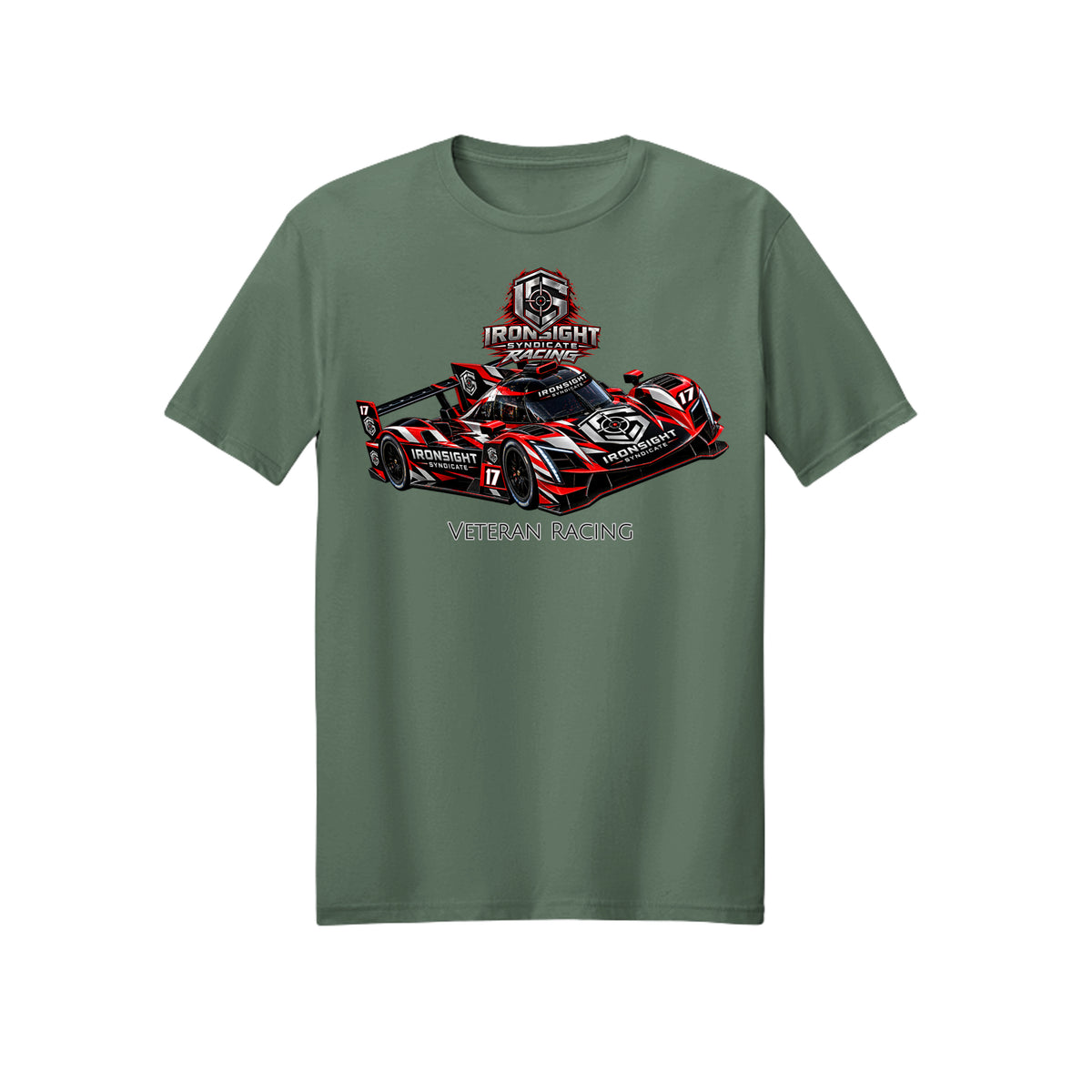 Ironsight Syndicate Racing T-Shirt - Military Green | Ironsight Syndicate