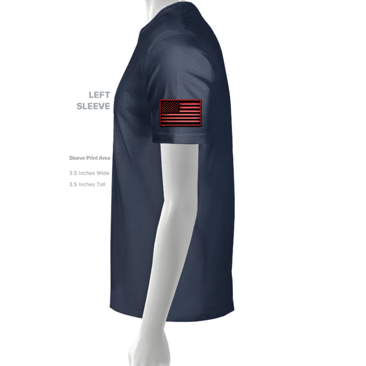 Ironsight Syndicate Racing T-Shirt - Navy (Left Sleeve) | Ironsight Syndicate