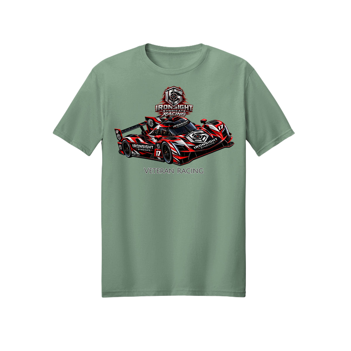 Ironsight Syndicate Racing T-Shirt - Sage | Ironsight Syndicate