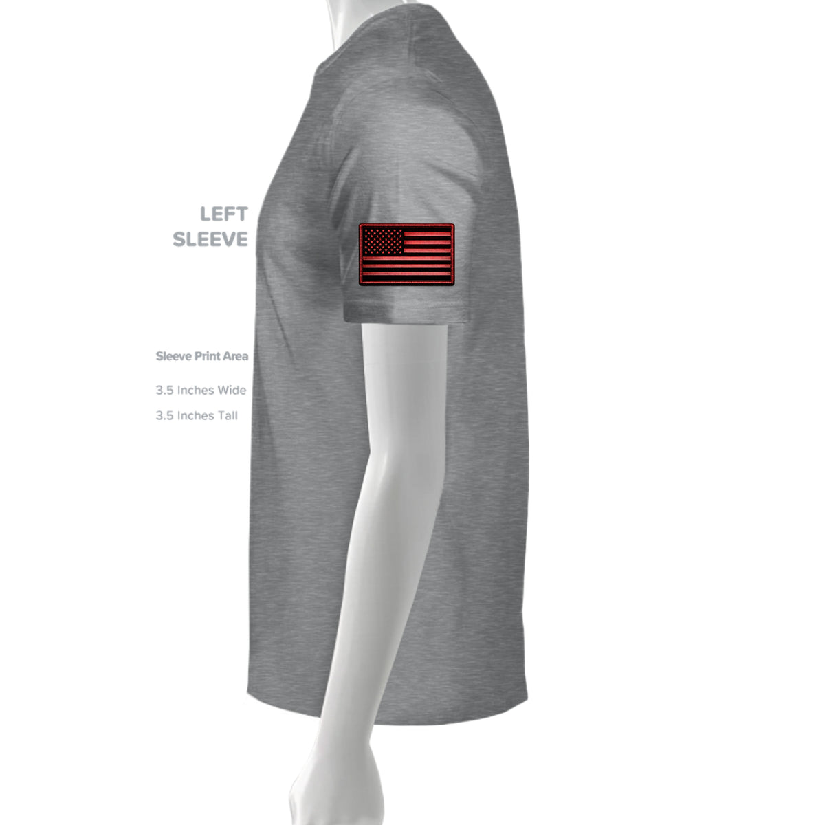 Ironsight Syndicate Racing T-Shirt - Sport Grey (Left Sleeve) | Ironsight Syndicate