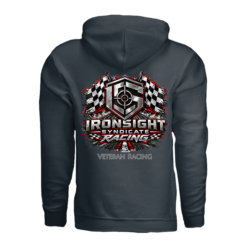 Ironsight Syndicate Racing Hoodie - Blue Dusk (Back) | Ironsight Syndicate