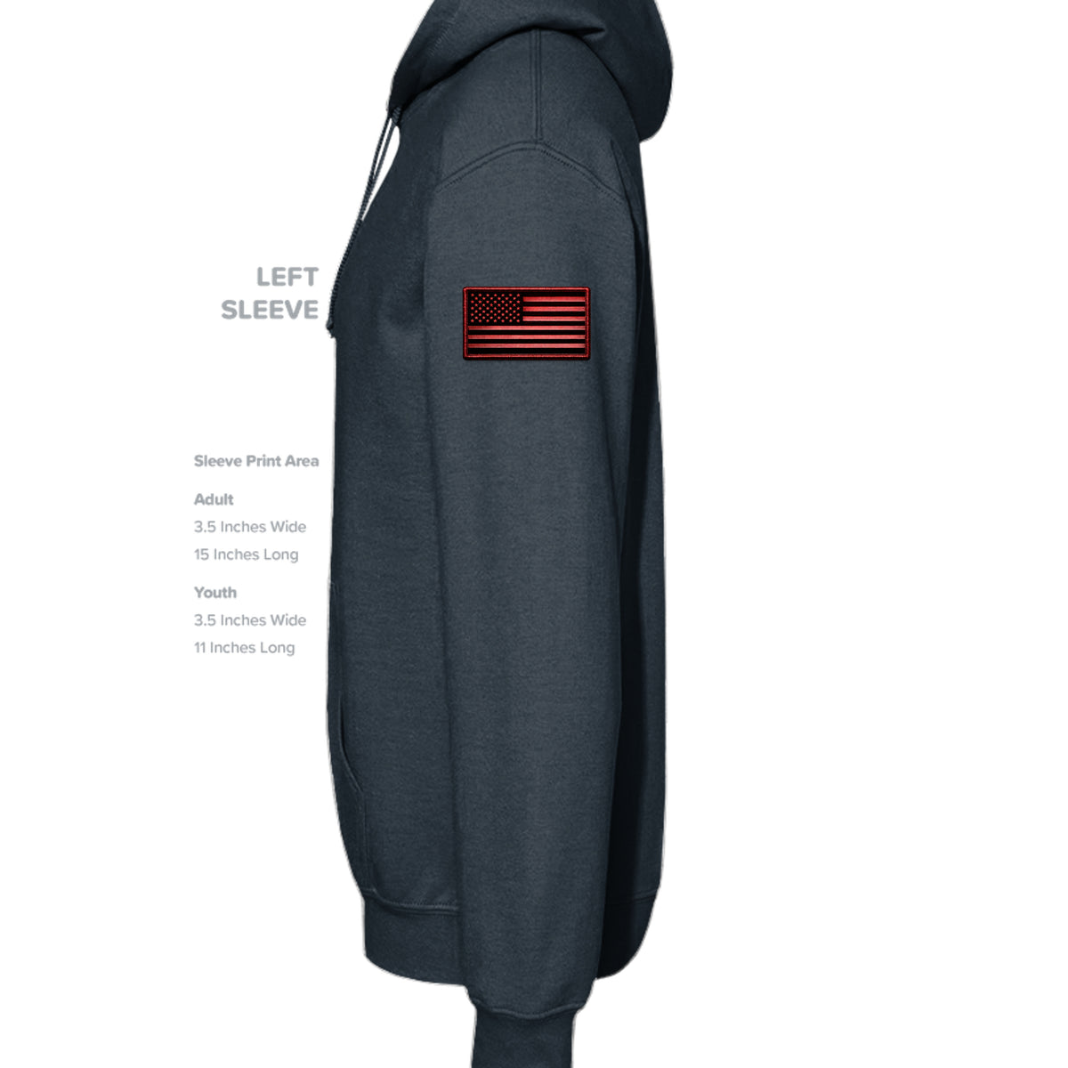 Ironsight Syndicate Racing Hoodie - Blue Dusk (Left Sleeve) | Ironsight Syndicate