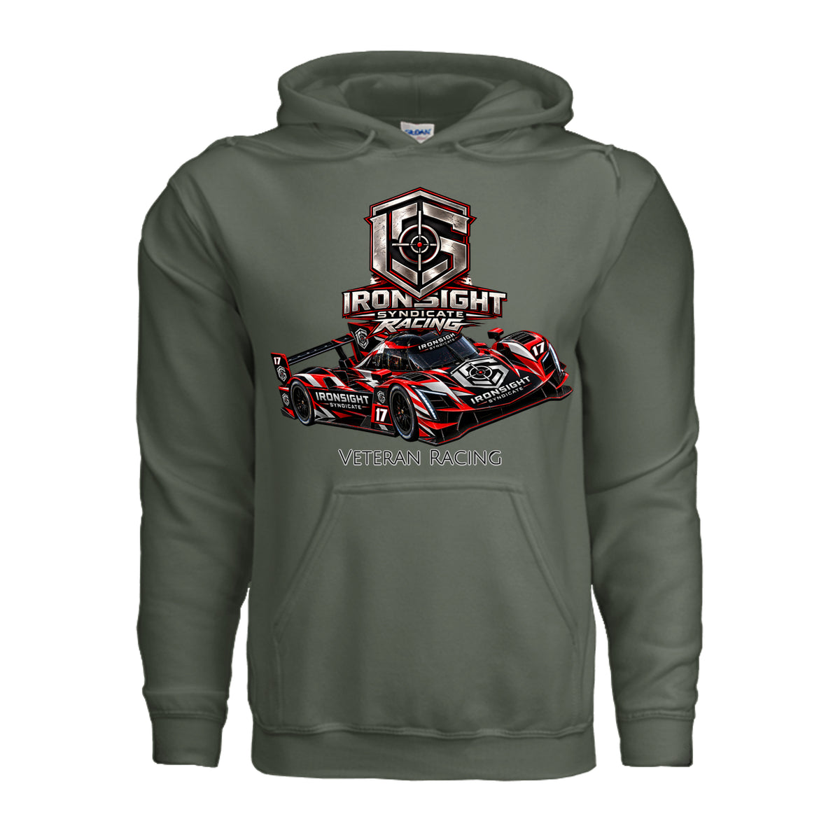 Ironsight Syndicate Racing Hoodie - Military Green | Ironsight Syndicate