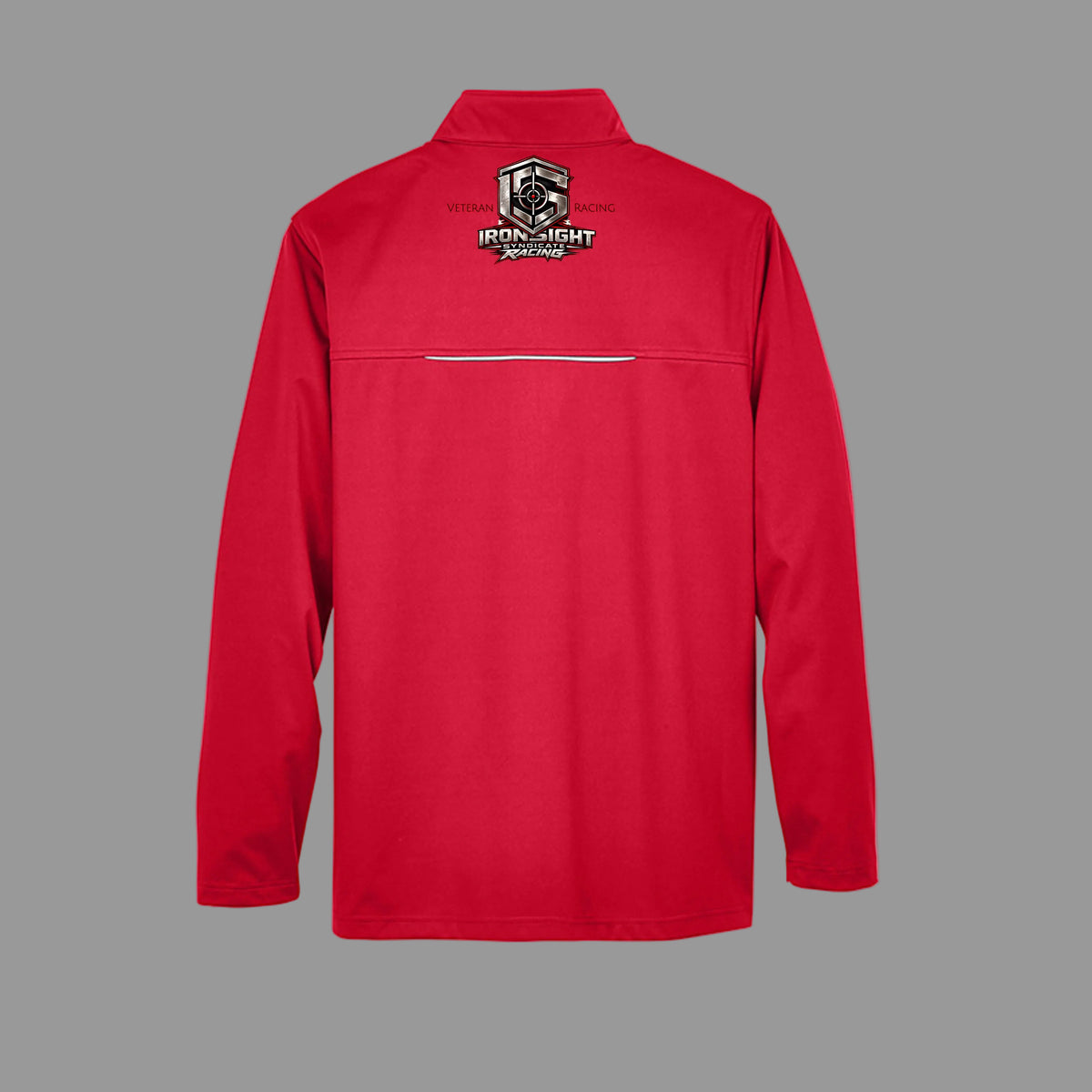 Ironsight Syndicate Racing Jacket - Classic Red (Back) | Ironsight Syndicate