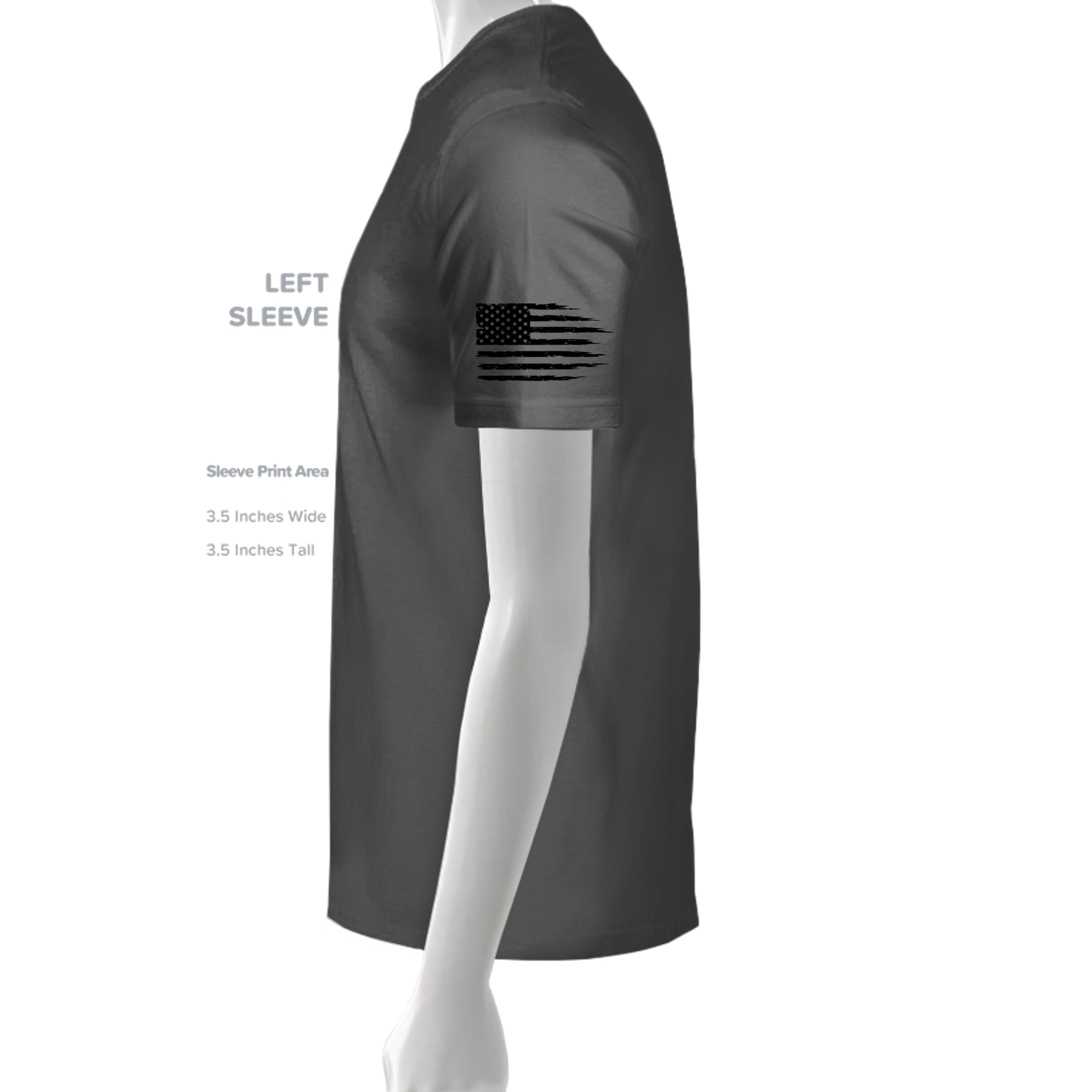 Lift More-Motivational T-Shirt - ASPHALT (Left Sleeve) | Ironsight Syndicate
