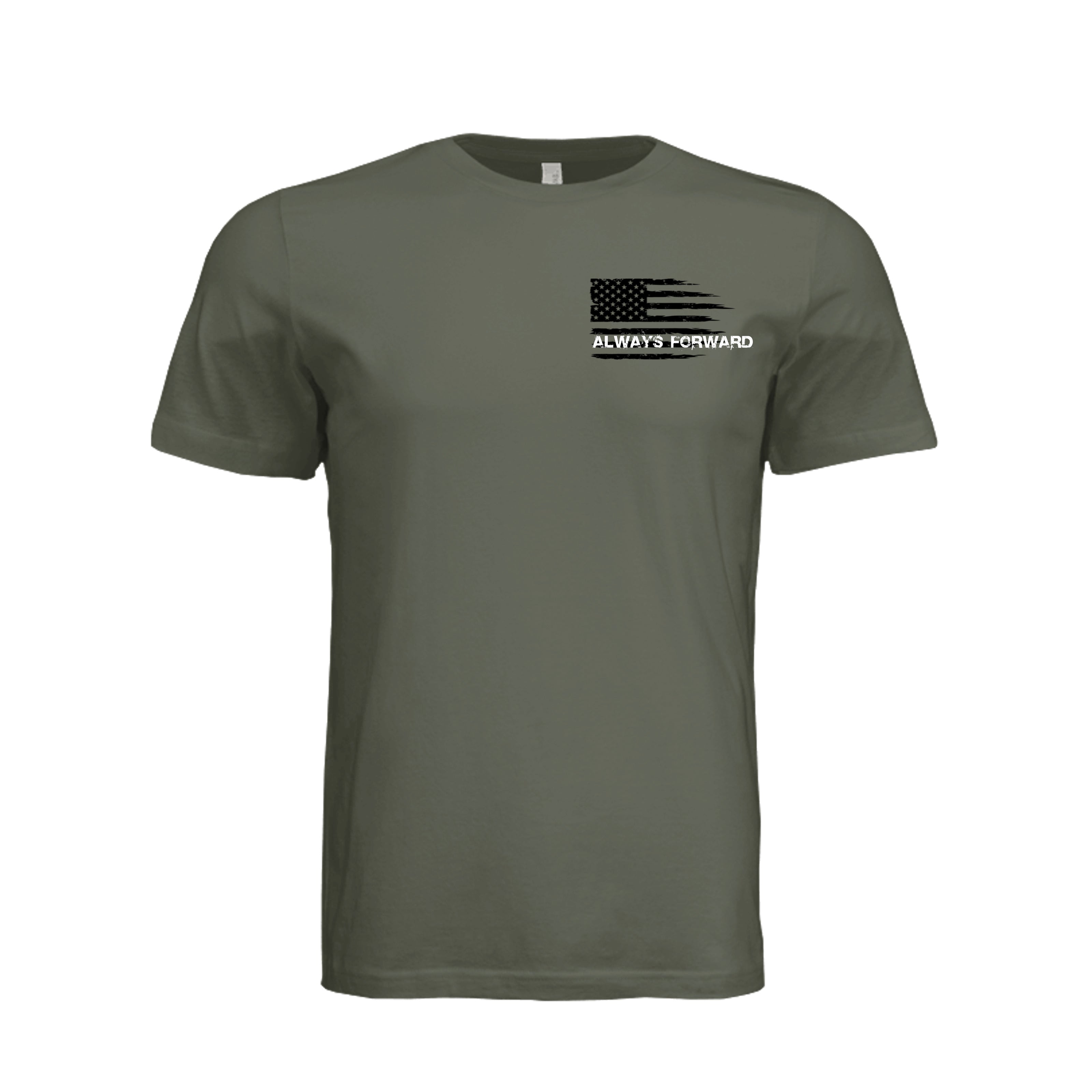 Lift More-Motivational T-Shirt - Dark Olive (Front) | Ironsight Syndicate