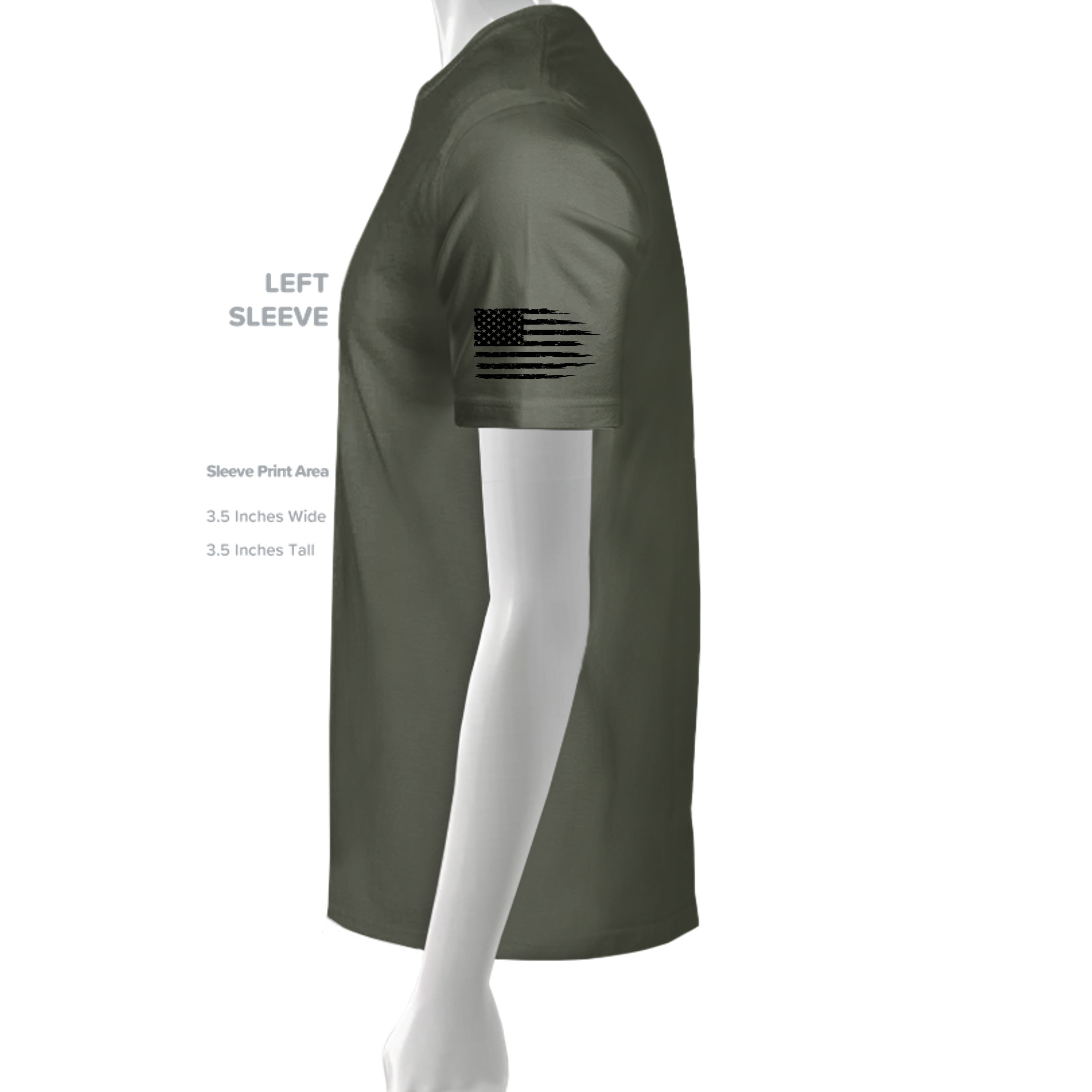 Training is Hard- Death is Permanent T-Shirt - Dark Olive (Left Sleeve) | Ironsight Syndicate