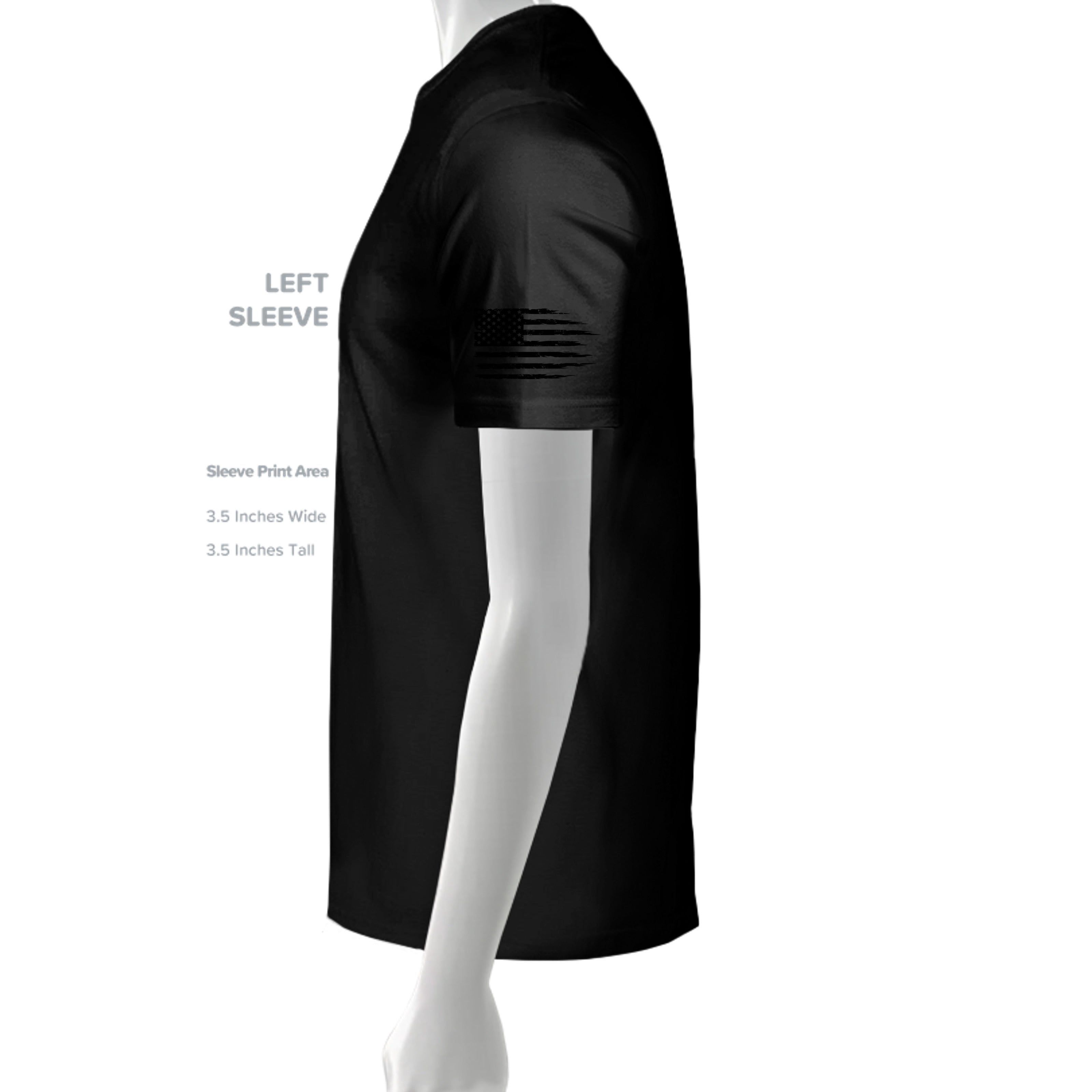 Training is Hard- Death is Permanent T-Shirt - Additional View (Left Sleeve) | Ironsight Syndicate
