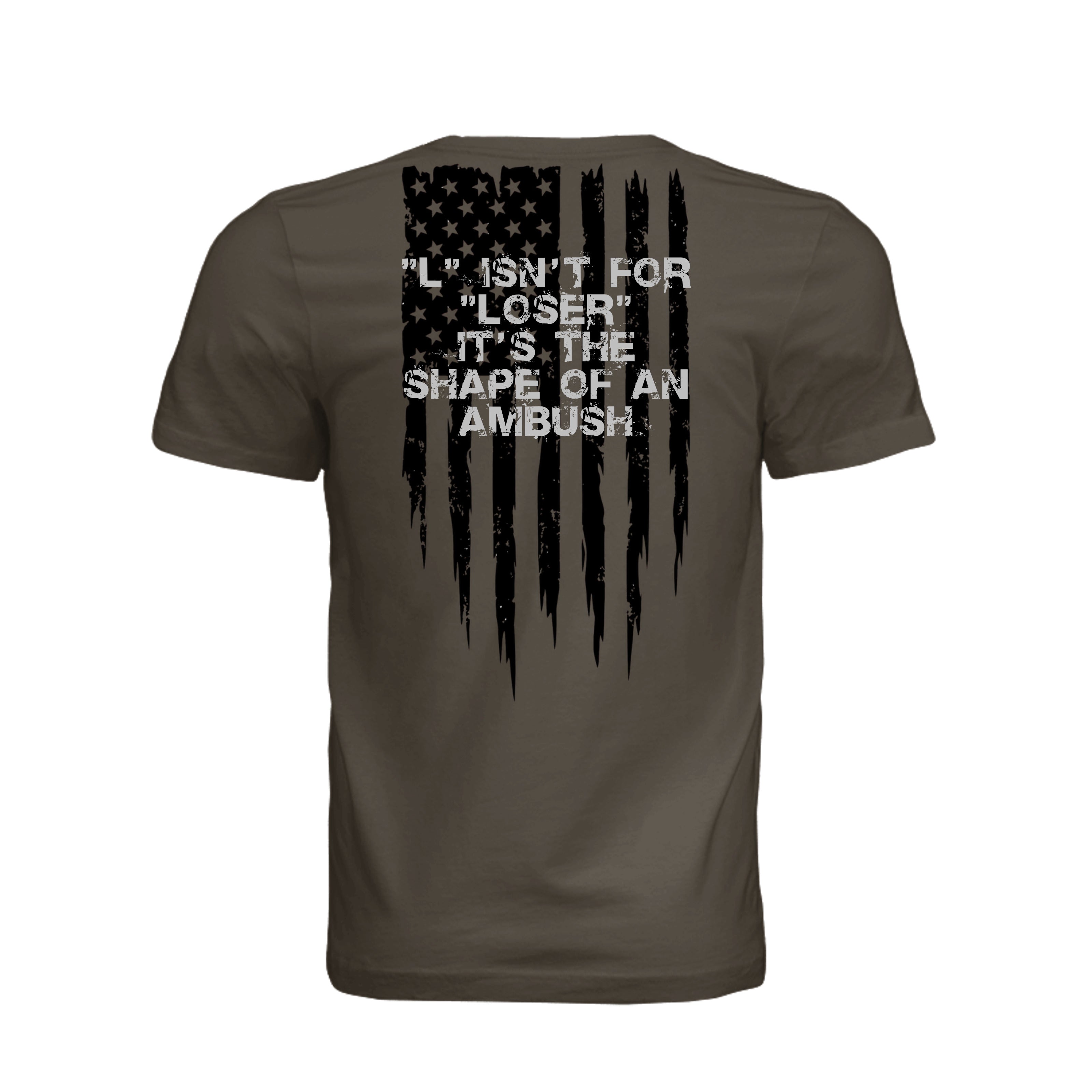 L is for L Shaped Ambush T-Shirt - ARMY (Back) | Ironsight Syndicate