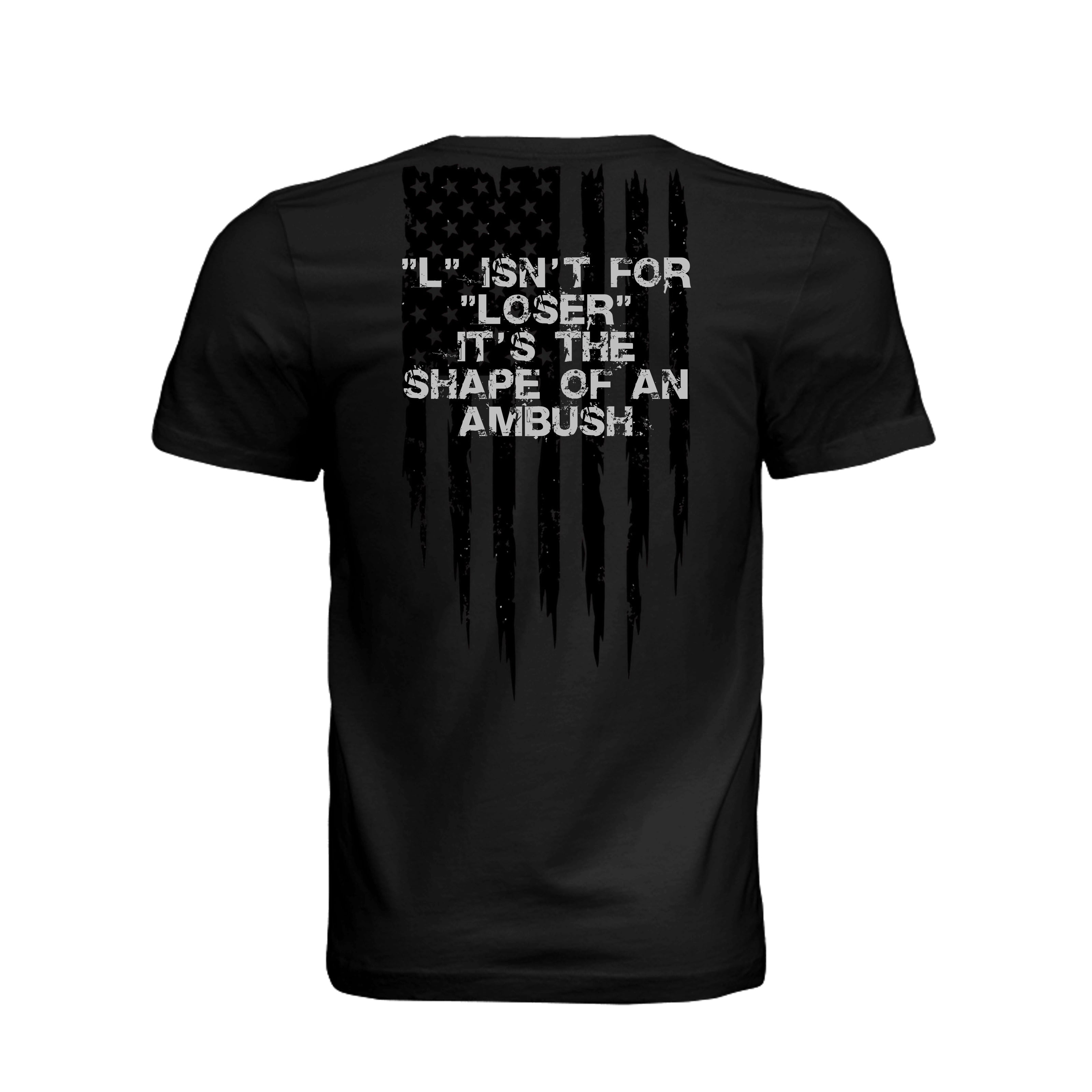 L is for L Shaped Ambush T-Shirt - Additional View (Back) | Ironsight Syndicate