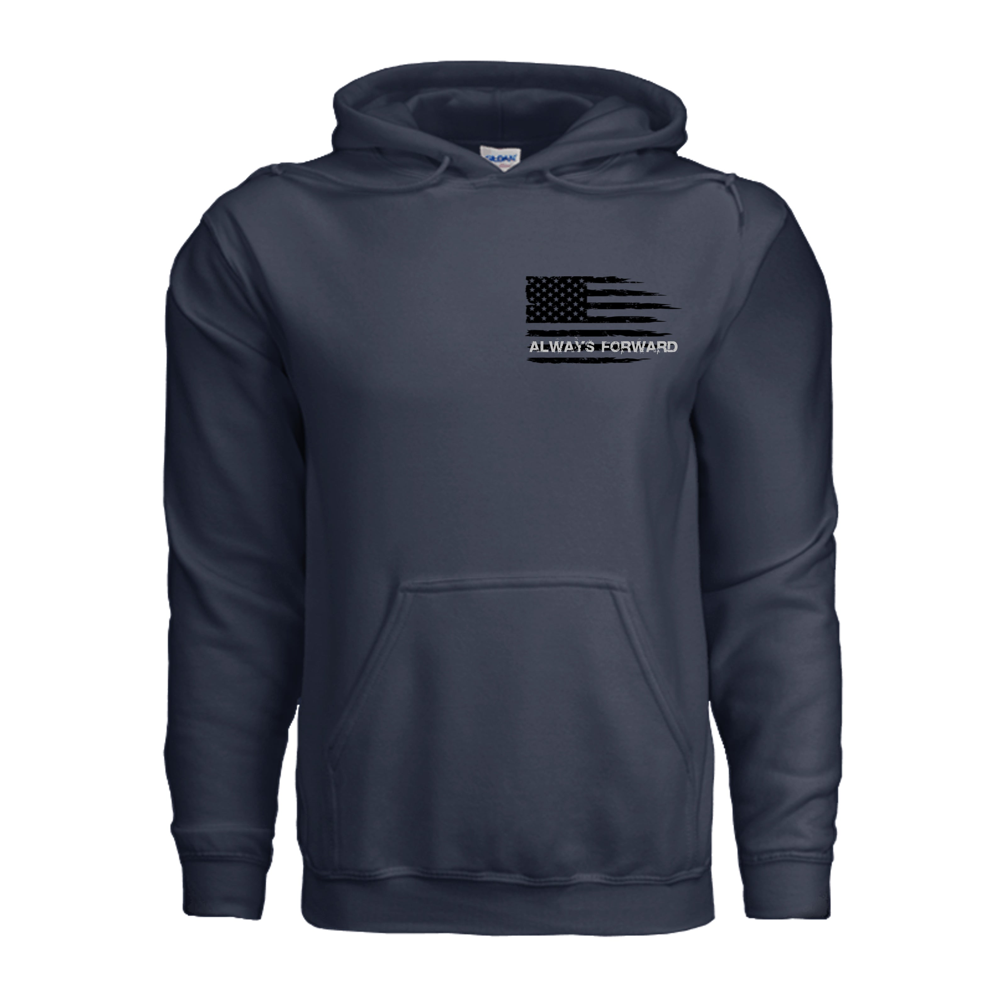 Always Forward-Never Quit Hoodie - NAVY (Front) | Ironsight Syndicate