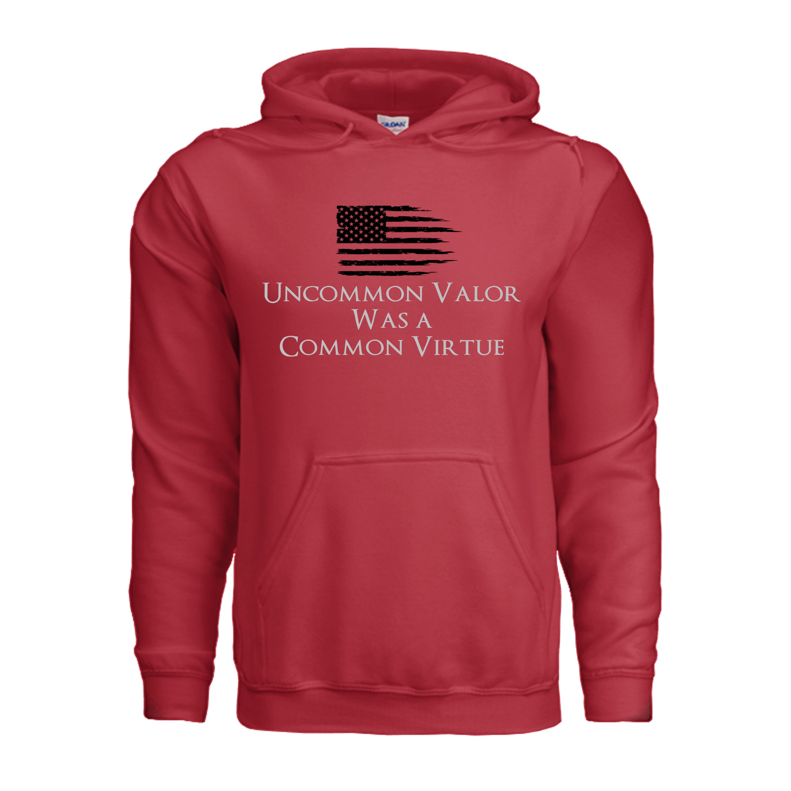 Uncommon Valor Iwo Jima Memorial Hoodie - RED (Front) | Ironsight Syndicate