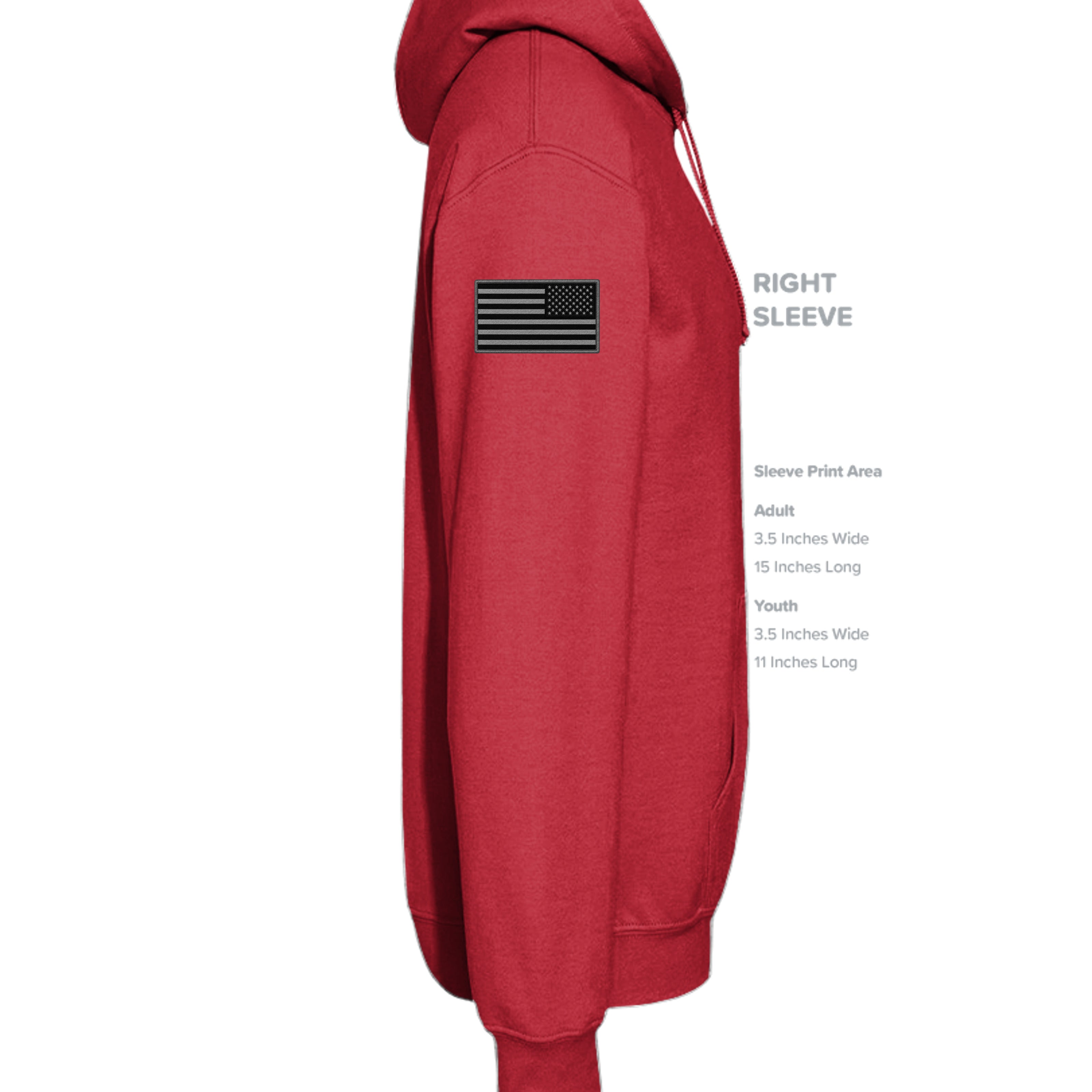Uncommon Valor Iwo Jima Memorial Hoodie - RED (Right Sleeve) | Ironsight Syndicate