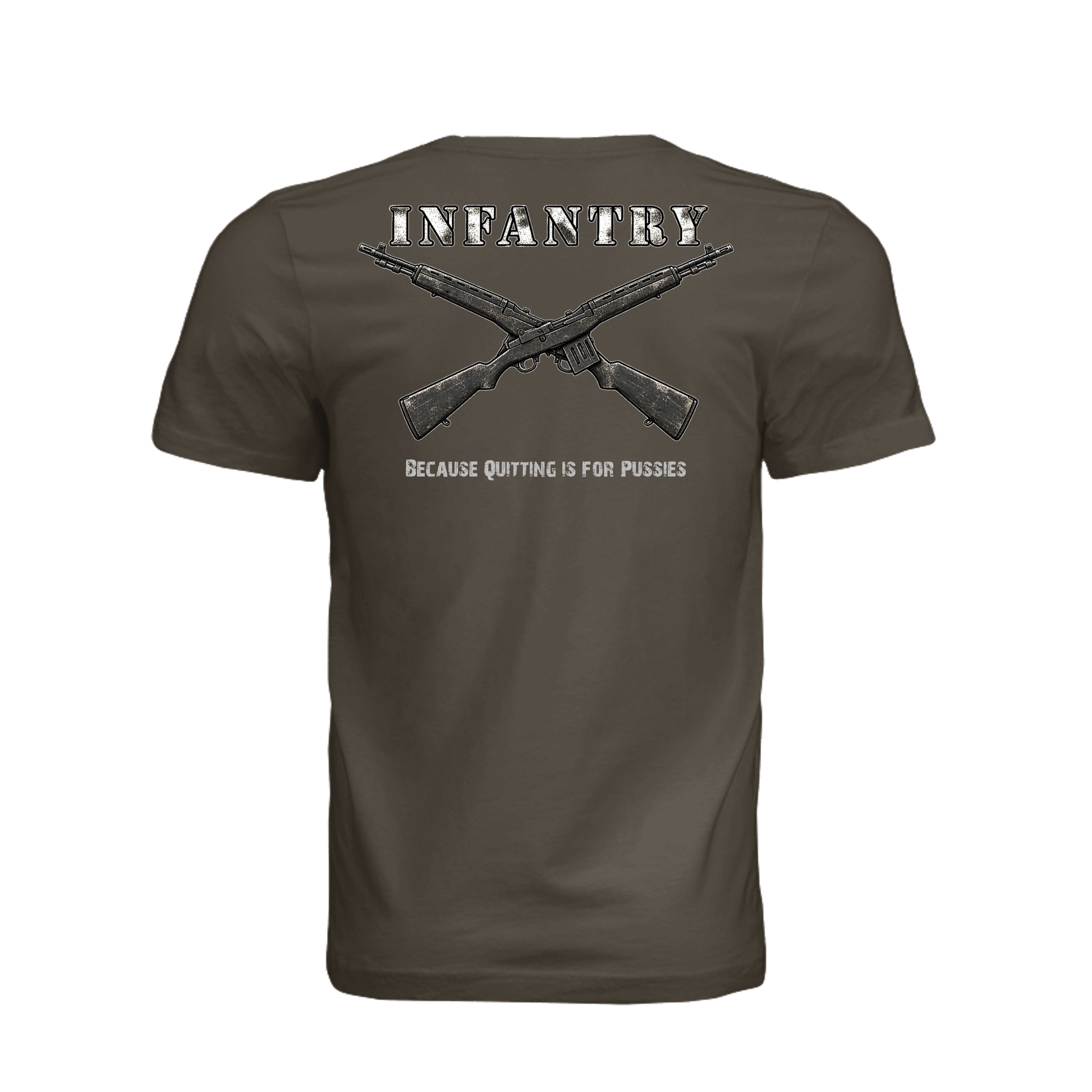 Infantry Crossed Rifles-Quitting is for... - ARMY (Back) | Ironsight Syndicate