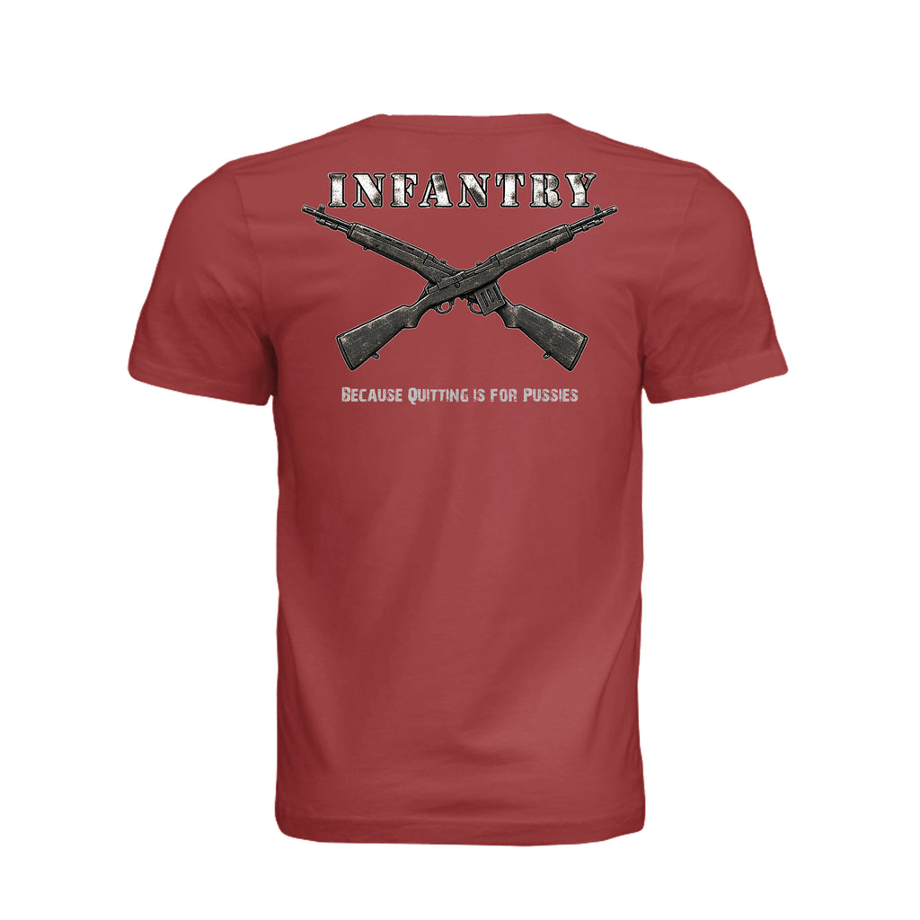 Infantry Crossed Rifles-Quitting is for... - RUST (Back) | Ironsight Syndicate