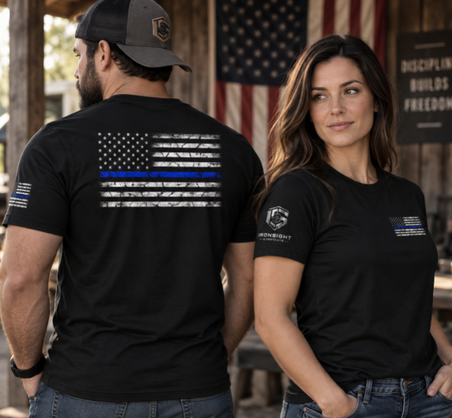 Thin Blue Line Law Enforcement T-Shirt | Ironsight Syndicate